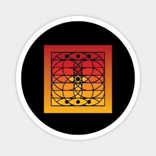 Doc Labs - Third Eye / Awakening (Geometric Art / Meditation / Yoga) - Version 3 - (Orange/Red) Magnet